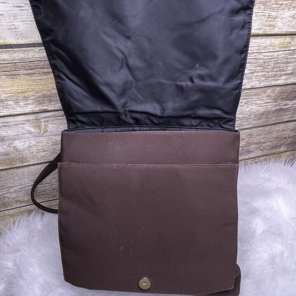 Giani Bernini Brown Genuine Leather Nylon Trim Medium Purse Backpack main image 4